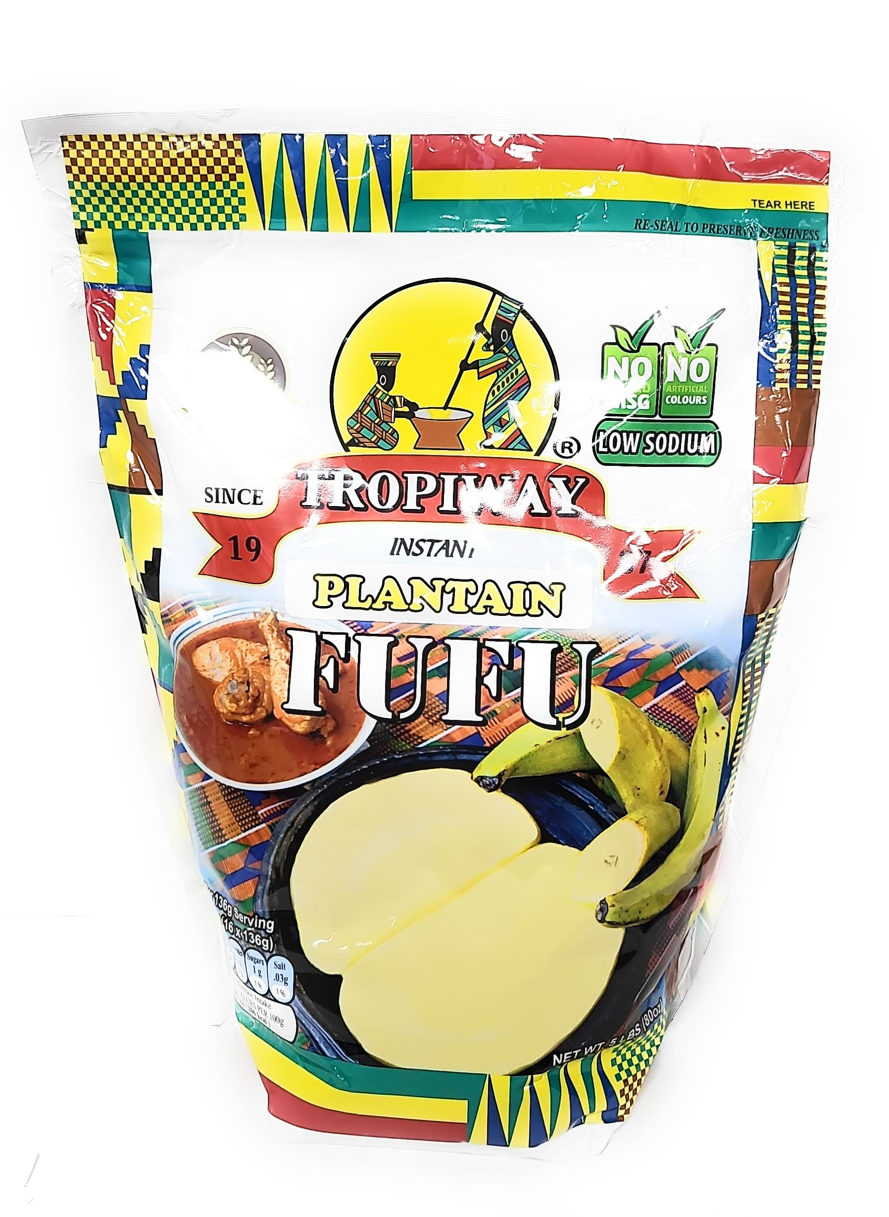 Amazon.com : Tropiway Plantain Fufu 10lbs : Grocery & Gourmet Food
